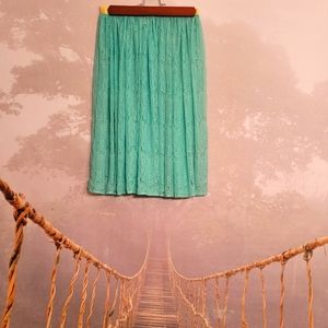 American Apparel Lace Midi Skirt